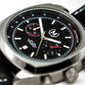 CLASSIC DRIVER CHRONOGRAPH, BLACK AND RED STRAP - Marchand Watch Company