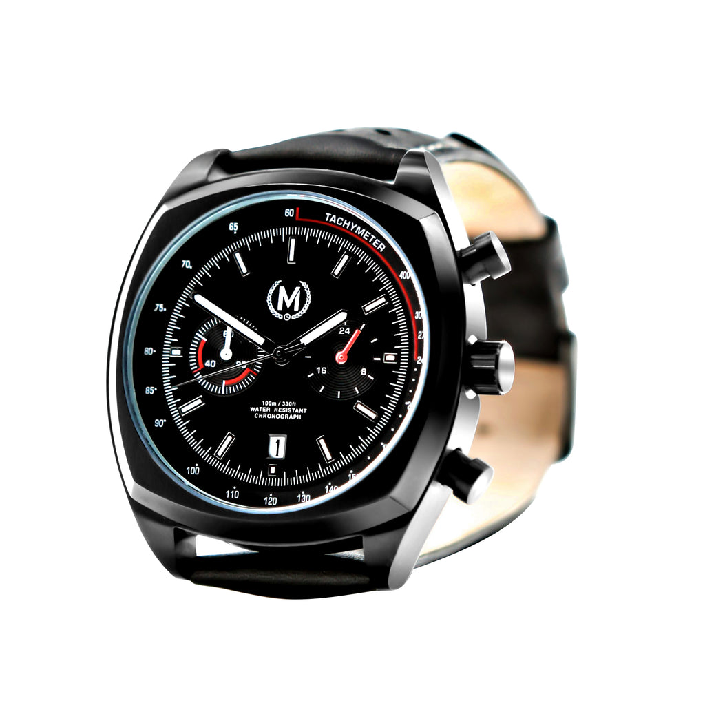 BLACK DRIVER CHRONOGRAPH - Marchand Watch Company