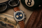 Driver Chronograph MKII Quartz, Blue Reverse Panda Tan Strap (PRE-ORDER NOW)