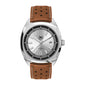 Silver Dial Driver, Tan Strap