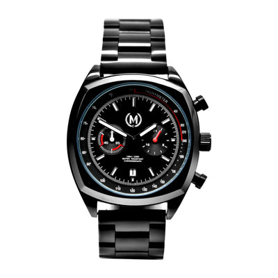 Midnight Black Driver Chronograph, Metal Strap