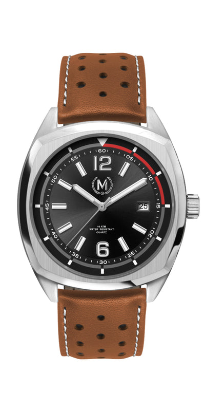 CLASSIC DRIVER, TAN STRAP - Marchand Watch Company