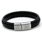 Black and Silver Marchand Leather Bracelet - Marchand Watch Company