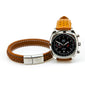 Tan and Silver Marchand Leather Bracelet - Marchand Watch Company