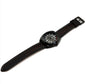 BLACK AND RED LEATHER RALLY WATCH STRAP, BLACK BUCKLE - Marchand Watch Company