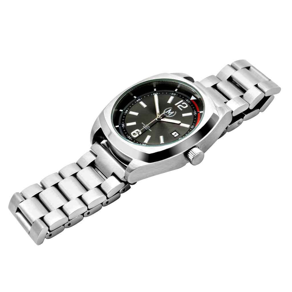 SILVER DRIVER, METAL STRAP - Marchand Watch Company