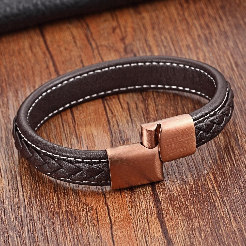 Brown and Bronze Marchand Leather Bracelet - Marchand Watch Company